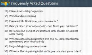 Thumbnail for Frequently Asked Questions section